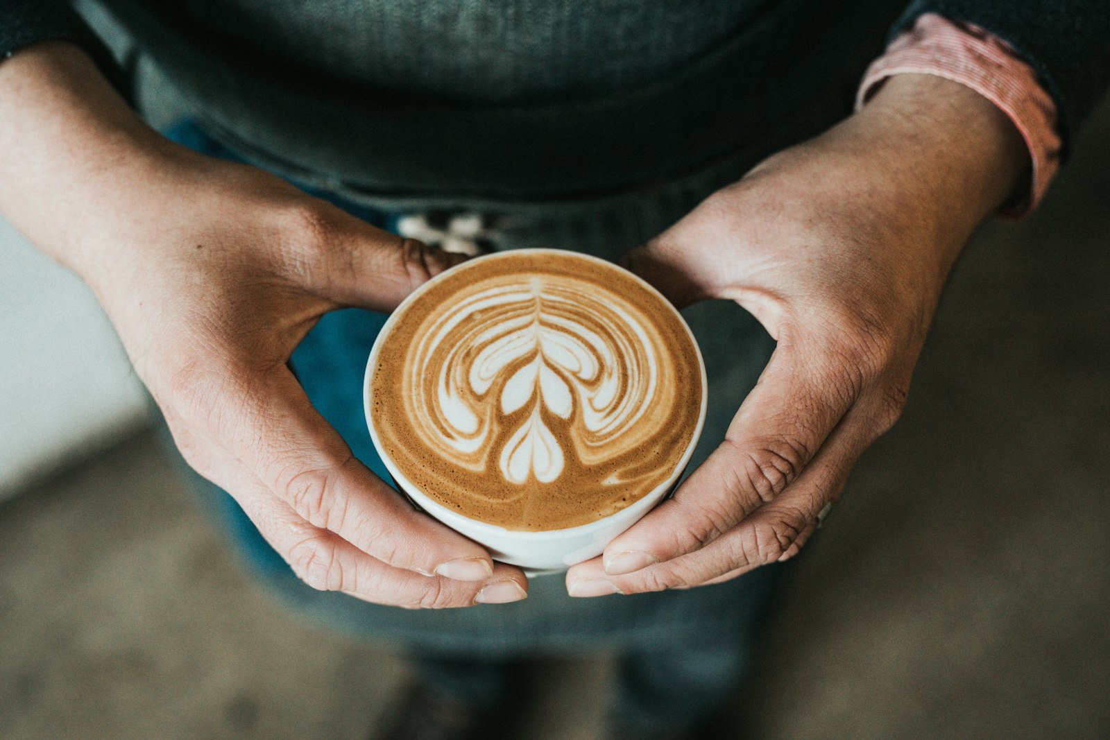 Hand-poured latte art